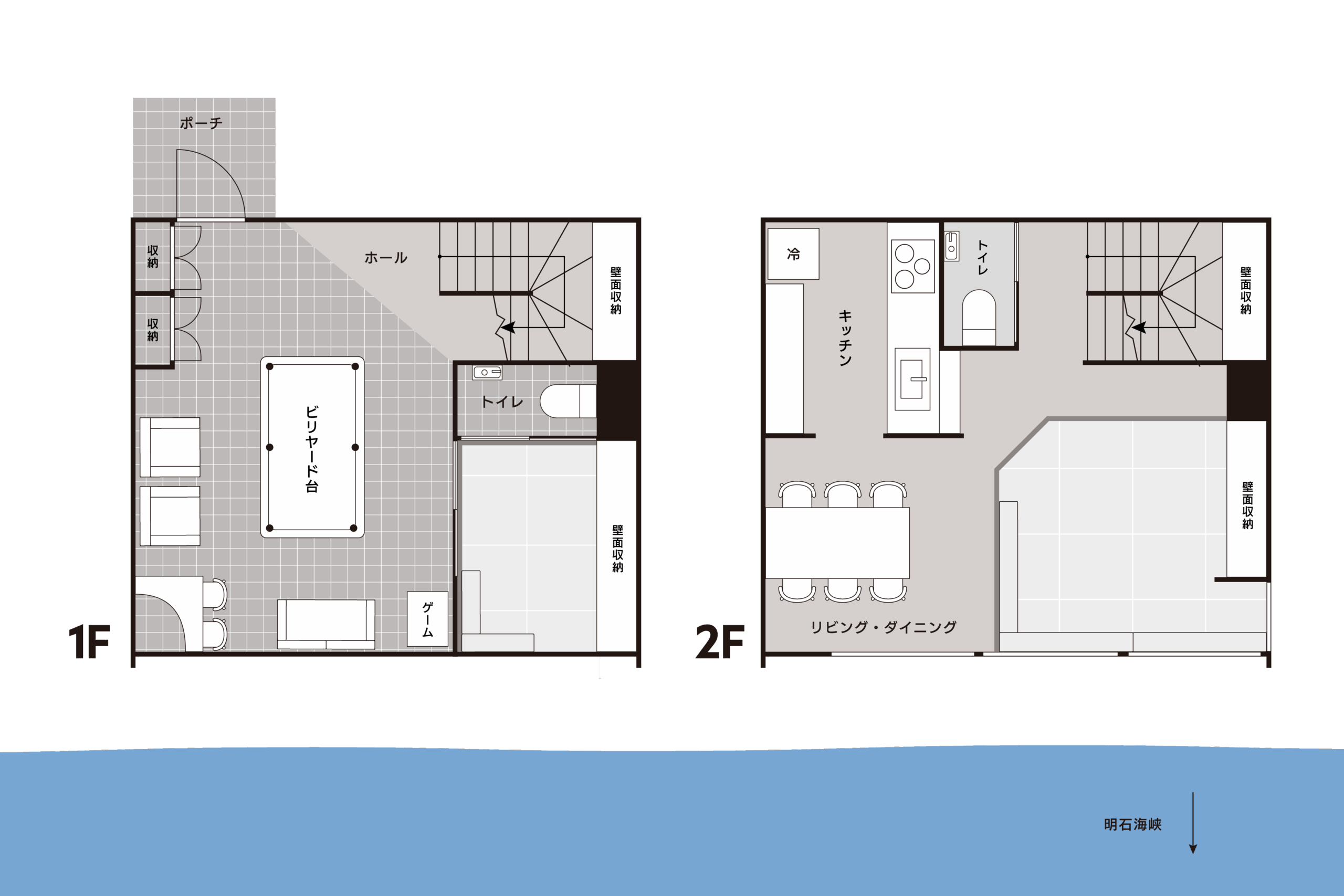 間取り図 1F・2F