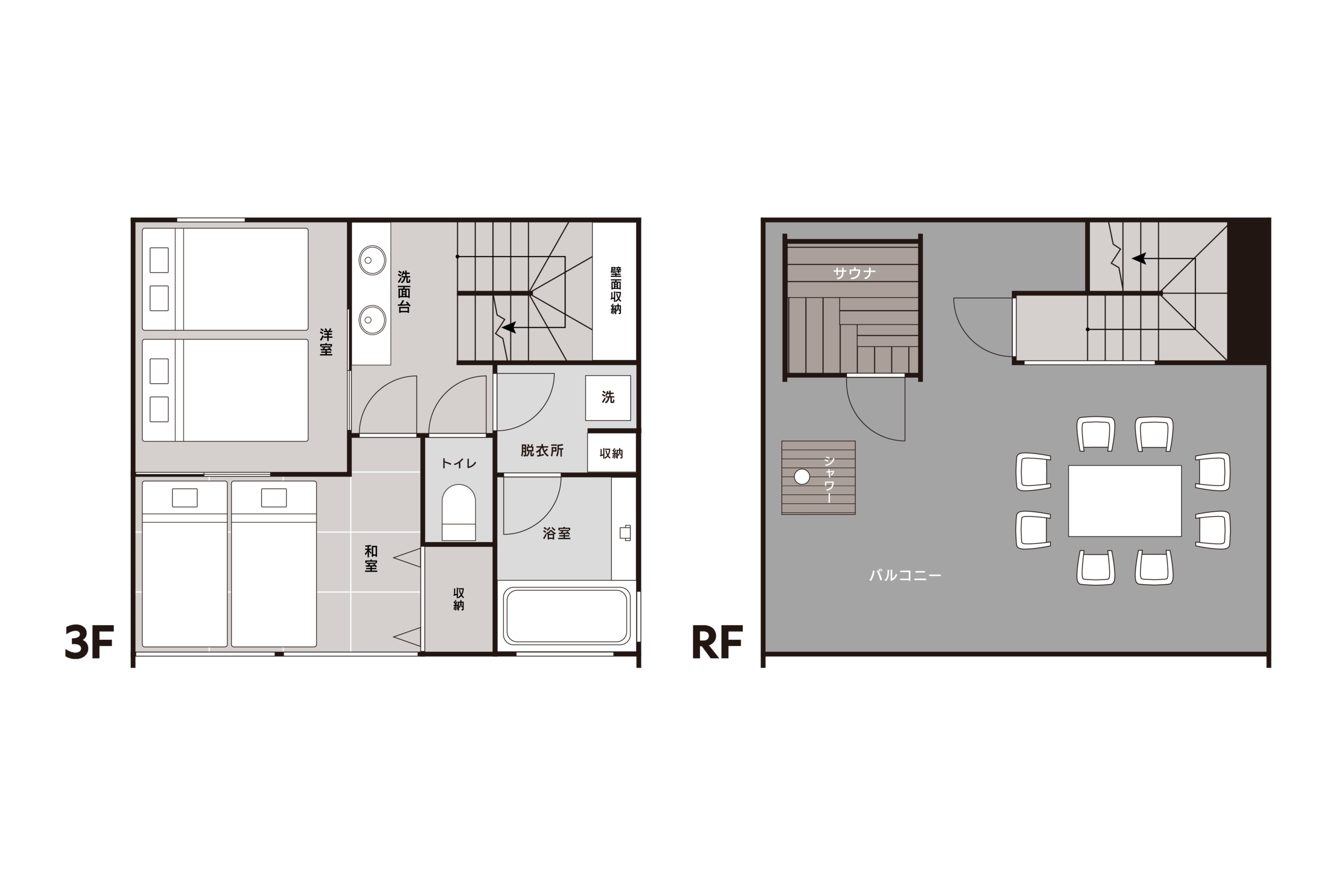 間取り図 3F・RF