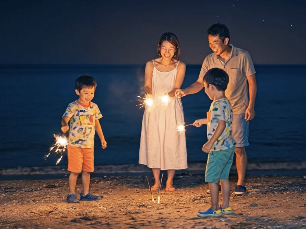花火と焚き火